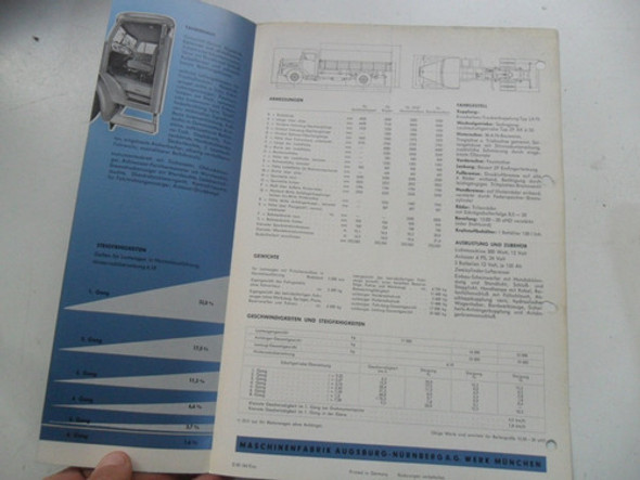 Folleto Camion M.a.n. Man Antiguo 860 No Manual Diesel 1