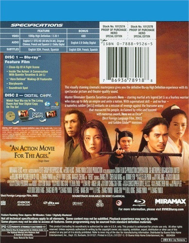 Blu-ray Hero / Heroe (2002) 1
