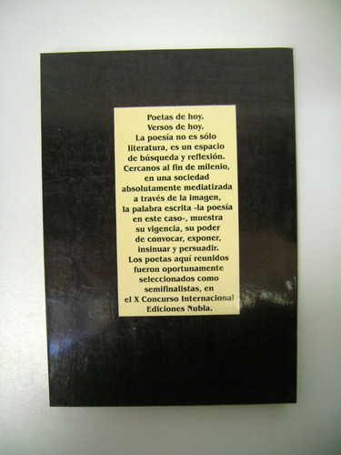 Poetas De Hoy Antologia 97 98 Tomo Dos Nubla Boedo Capital 1