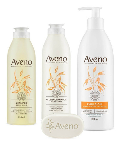 Aveno Set Limpieza Cuidado Corporal Sh + Ac + Jab + Emulsion 0