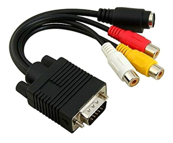 Cable Vga Macho A Rca / S-video Hembra 0