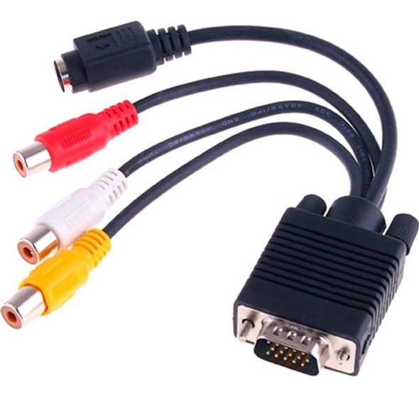 Cable Vga Macho A Rca / S-video Hembra 1