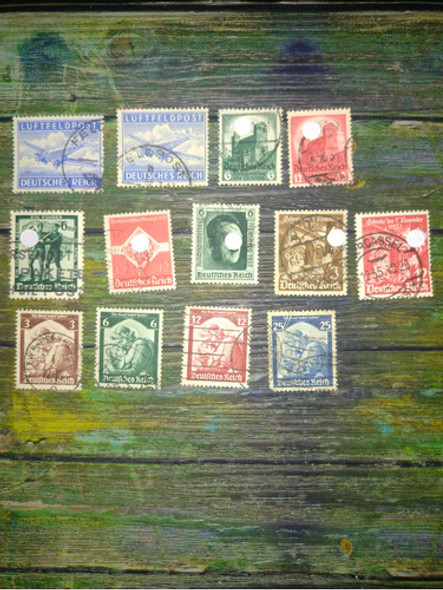 Alemania 3ee Reich Estampillas Lote Usadas Aérea Y Ord.muy++ 0