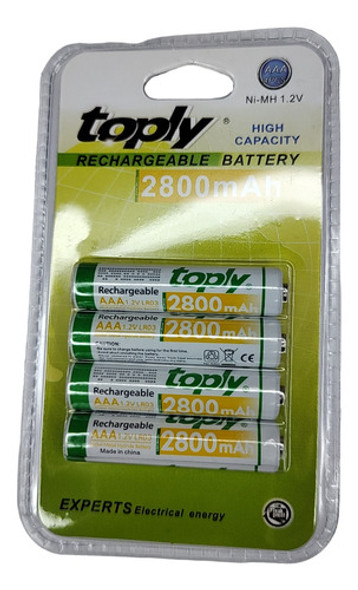 Pilas Aaa Recargables Set X4 2800 Mah Excelente Calidad 0