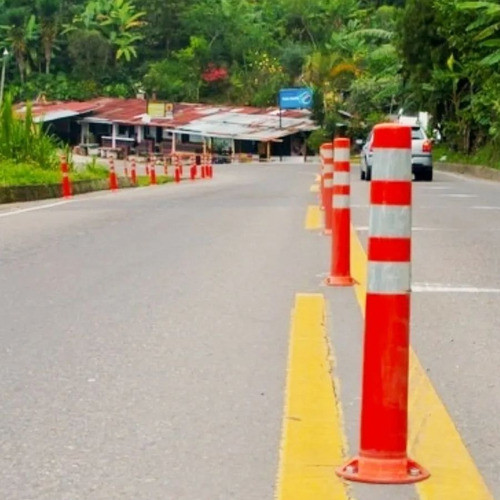 Poste Vial Demarcacion Delineador Reflectivo Seguridad 75cm 1
