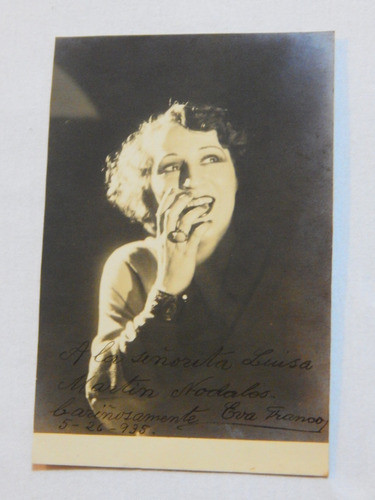Fotografia Firmada Eva Franco Sonriendo 0