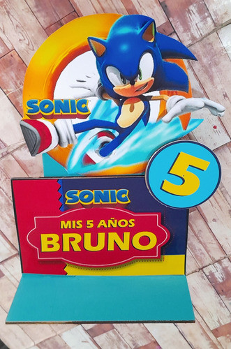 8 Centros Souvenirs Sonic + 8 Portaservi Fibrofacil 1