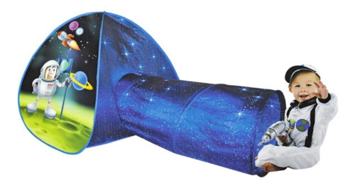 Carpa Casita Túnel Infantil Galaxia 165cm Fiesta Pijamada 1