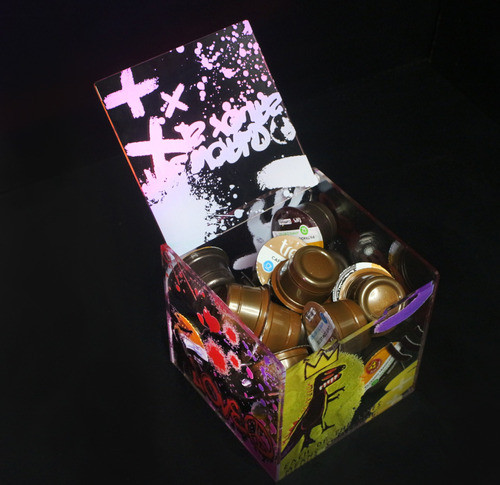 Cubo De Acrílico Capsula Cosméticos Porta Algodão Decorativa 1