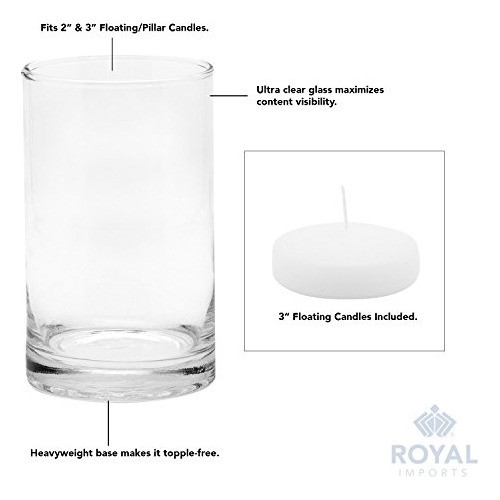 Royal Imports Glass Cilindro Jarrones Set Of 3 Incluyendo 3 1