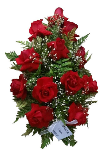Bouquet Corazon Cruz Funebre Condolencia Arreglos Florales 0