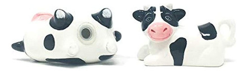 Boston Warehouse Udderly Cow Salt Y Pepper Shaker Set Pintad 1