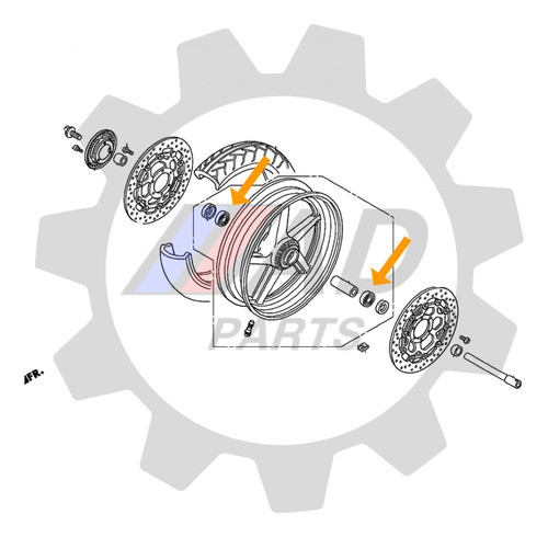 Rolamento Roda Dianteira Honda Cbr600 1999 Até 2003 1