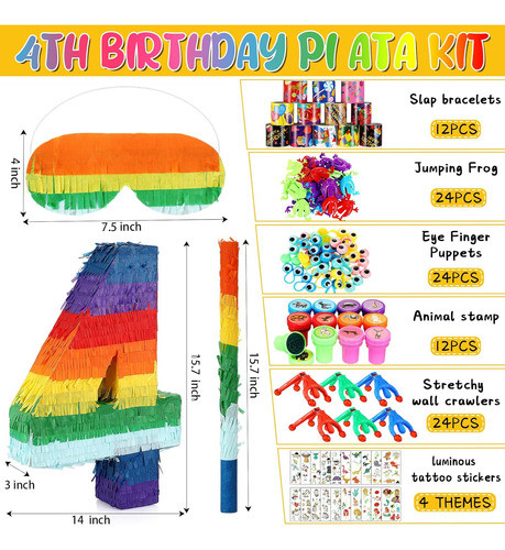 Juego De Piñata Infantil Con 366 Metros De Largo, Multicolor 1