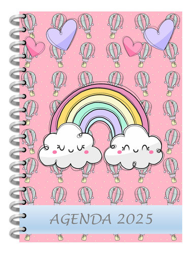 Kit Imprimible +24 Agendas Arco Iris Editables + Pdf A5,a4, 0