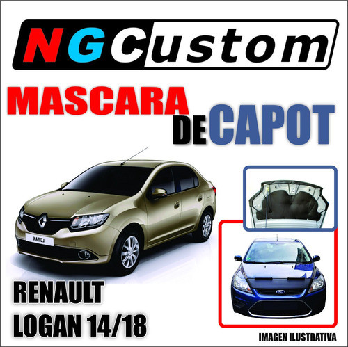 Mascara De Capot Renault Logan 14/18 En Ecocuero 1