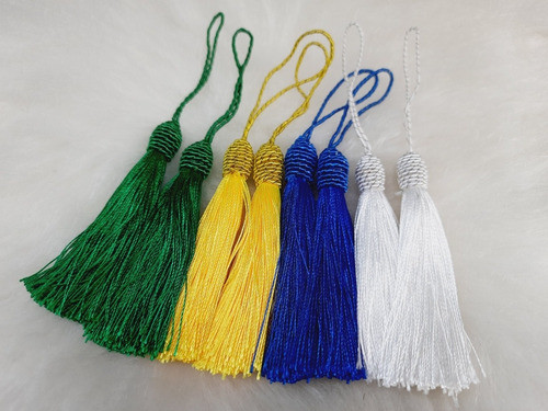 Tassel Pompom Com Tulipa Cores Bandeira Do Brasil 8 Peças 1