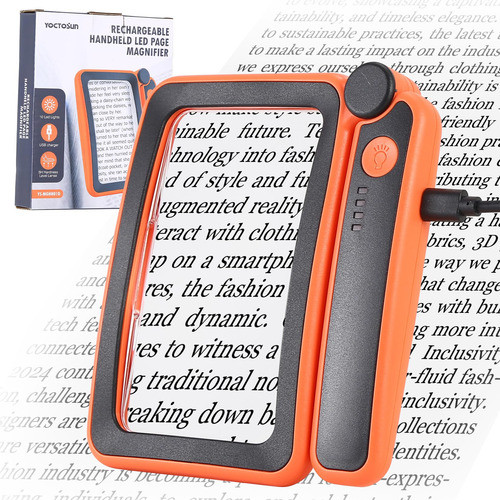 Lupa Con Luz Led Para Leer Recargable 5x Plegable 0