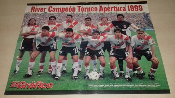 Poster El Grafico River Plate Campeon Apertura 1999 0