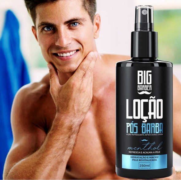 Loção Pós Barba Big Barber 250ml Menthol Fecha Os Poros Pele 1