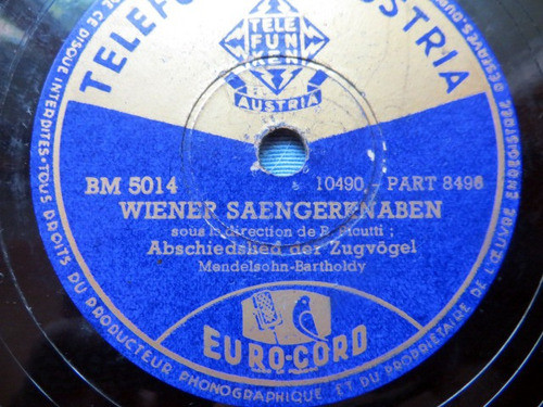 Wiener Saengerenaben Telefunken Austria Disco De Pasta 1