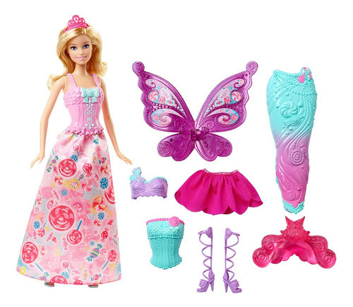 Muñeca Barbie Fantasy Mermaid Tail & Fairy Wings 0