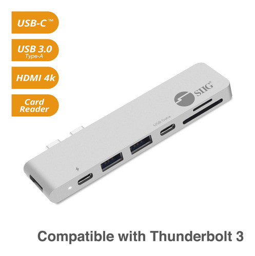 Siig Thunderbolt 3, Hub Usb Tipo C De Aluminio Con Hdmi 4k 3 1