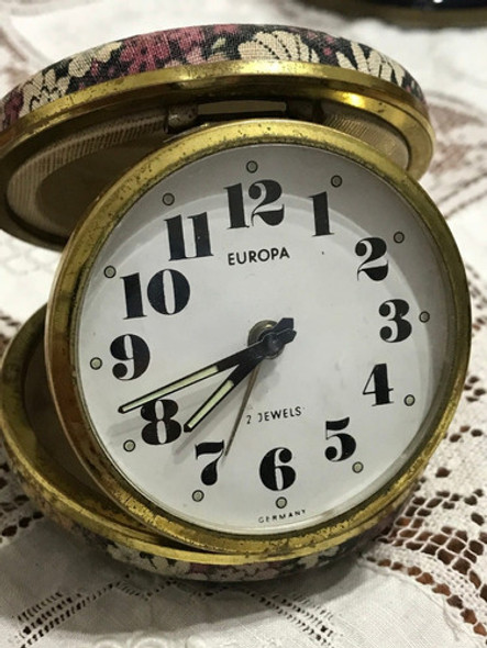 Reloj De Mesa Alemán Mecánico Antiguo Funcionando 1