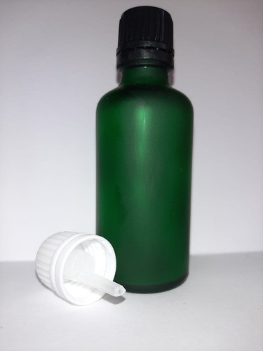 Frasco Vidrio Verde Esmerilado 100ml Gotero Invertido X30 1