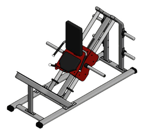 Plano Para Fabricar Maquina De Gym. Hack Piernas 0