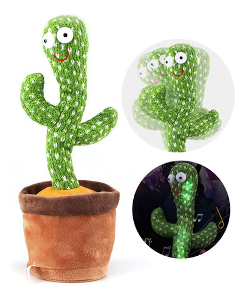Muñeco Cactus Bailarín Tiktok Canta Y Repite Luminoso 0