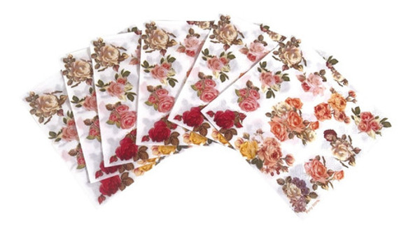 Servilletas Vintage Flores X 20 Unidades Cumple Cotillon 0