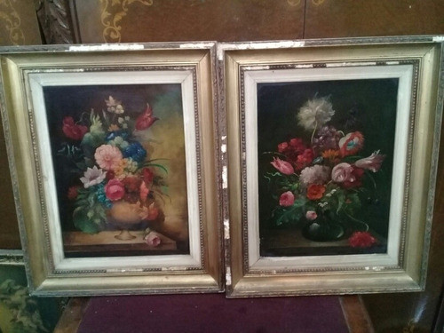 Dos Óleos Sobre Tabla Del Autor Renier 1