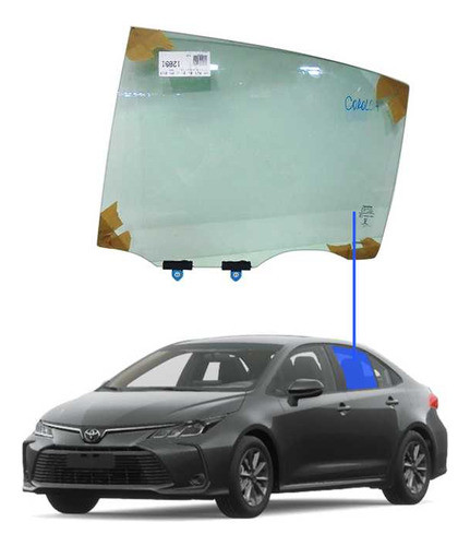 Vidro Porta Traseira Esquerda Toyota Corolla 2020 0