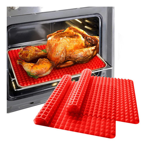 2pc Pirámide Cacerola Antiadherente Reducir Grasa Horno Horn 0