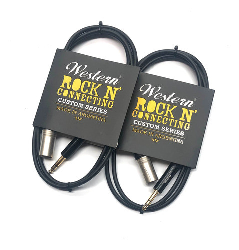 Cable Balanceado Western Xlr Macho Plug Trs - 2mts (el Par) 0