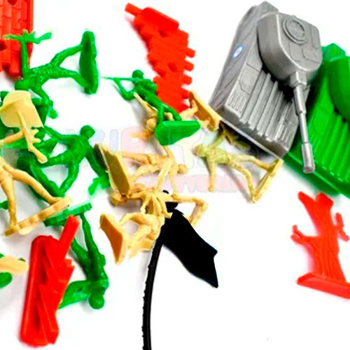 Set De Combate Soldaditos Bandera Juguete Tanques Jugar 450 1