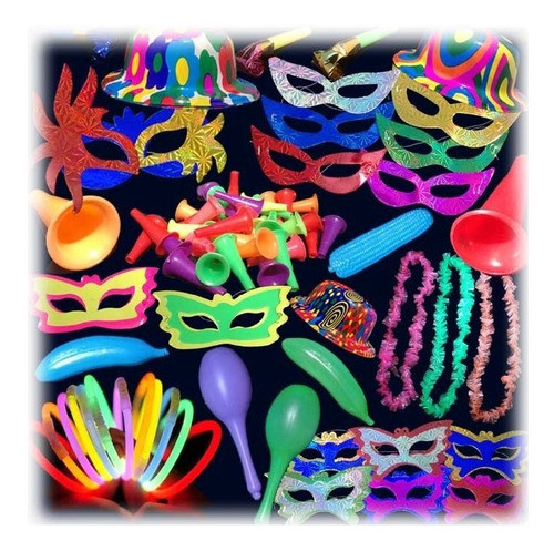 Combo Cotillon Carioca Fluor 115 Articulos 50 Personas 1