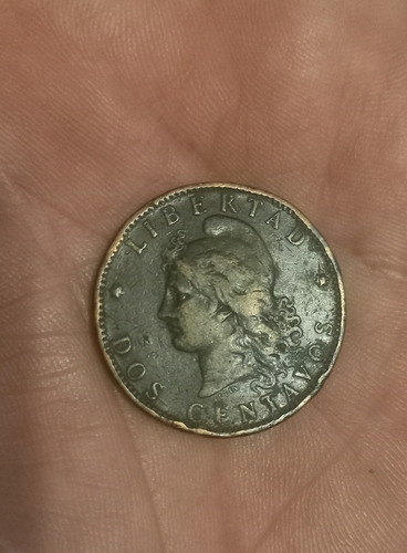 C-argentina Moneda Nacional 2 Centavos Patacon 1891 Cobre 1