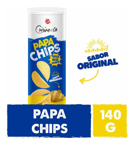 Oferta! 6 Tubo Papas Fritas 140g Sabor Original Cuisine & Co 0