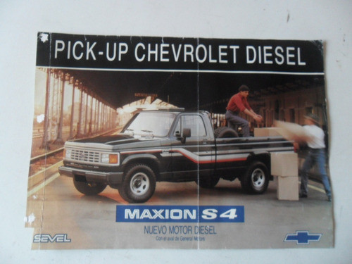 Folleto Pick Up Chevrolet Diesel Maxion S4 No Manual Antiguo 0