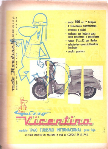 Antigua Publicidad  Moto Rondinela Guizzo Vicentina 0