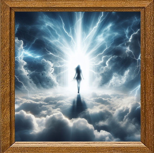 Cuadro Arte Digital Ascensión Celestial 50x50cm Pieza Única 0