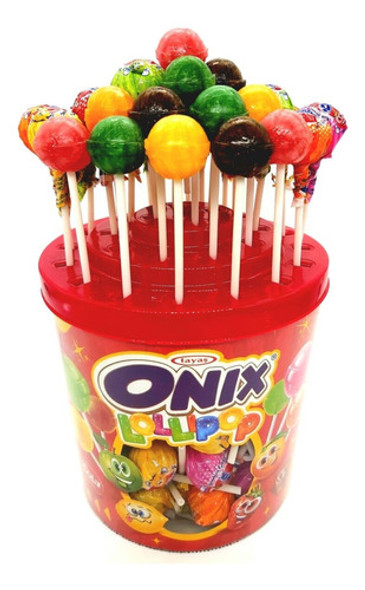 Chupetines Frutales Tarro 100 Unidades Golosinas, Piñatas 1