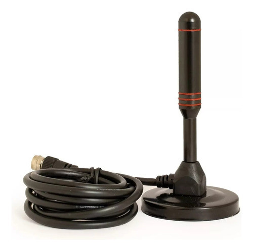 Antena Tv Hd Digital Negro 3 Metros Magnetica 1