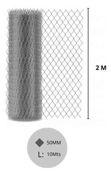 Tejido Romboidal 14.5(1.90mm)x50mmx2.00m 1