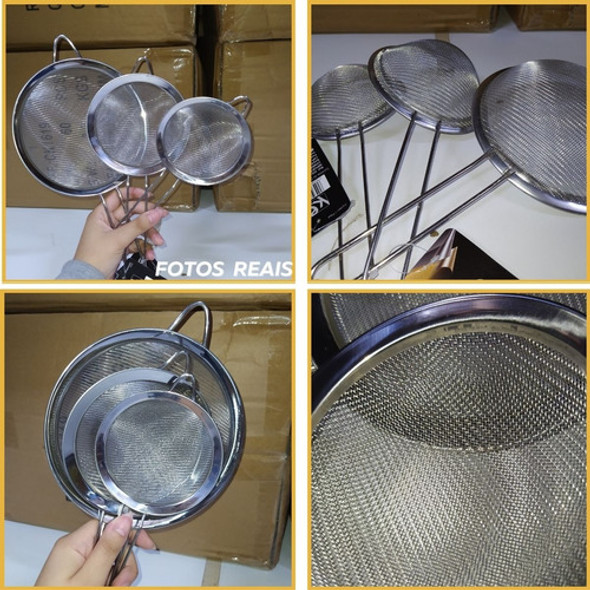3 Peneira Coador Aço Inox Utensílio Para Polvilhar Cozinha 1
