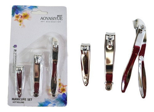 Set Manicure De Metal 3 Pcs - 10x18 Cm 1