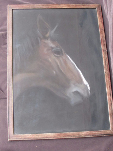 Cuadro De Autor: Caballo En Pastel, Firma. 0