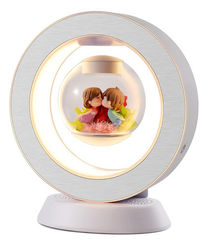 Lampara Led Levitante Con Adorno, Parlante Y Pulsador Tactil 0
